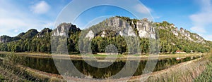 The resort Rathen in the Elbe Sandstone Mountains