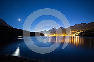 Resort of St. Moritz at Night