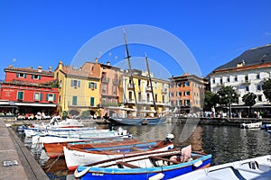 The Resort Town of Malcesine on Lake Garda