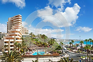 Resort town Playa del Ingles. Maspalomas. Gran Canaria.