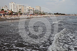 Resort town on sea coast. Larnaca, Cyprus