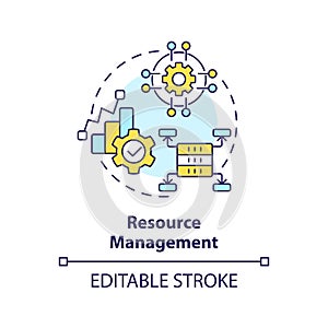 Resource management concept icon