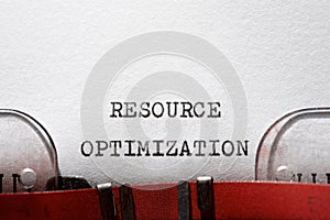Resource optimization concept