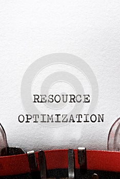 Resource optimization concept