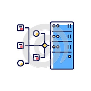 Resource server RGB color icon