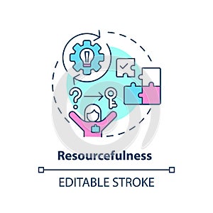 Resourcefulness concept icon
