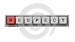 respect concept on Computer keyboard keys.