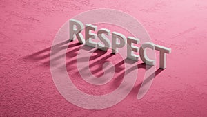 respect concept on shadow of 3d charcaters.