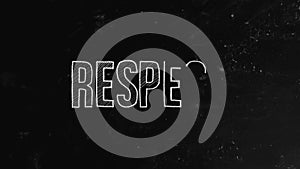 Respect concept written on blackboard