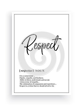 Respect definition noun description, vector