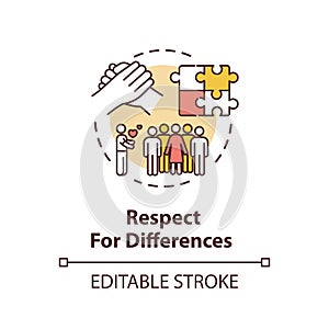 Respect for differences concept icon