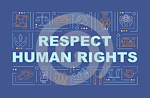 Respect human rights word concepts banner