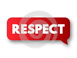 Respect text message bubble, concept background
