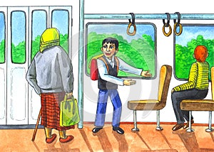 Respect to elderly in transport