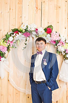 Respectable young man in interior.