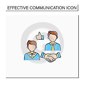 Respectfulness color icon