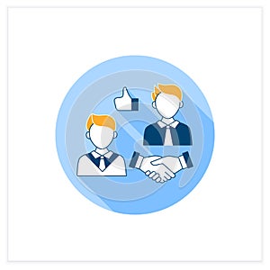 Respectfulness flat icon