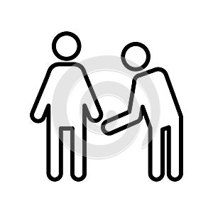 Respectfulness icon linear logo mark in black and white