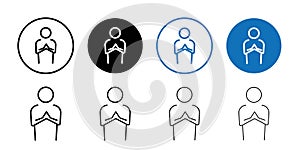 Respectfulness icon thin line vector illustration