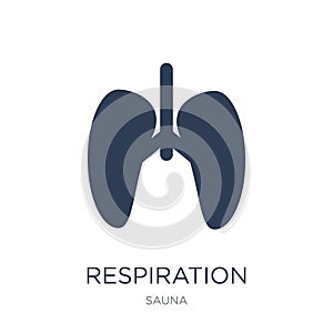 Respiration icon. Trendy flat vector Respiration icon on white b