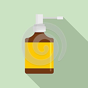 Respiration spray bottle icon, flat style