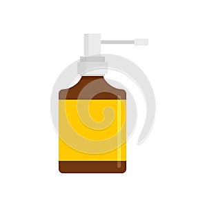 Respiration spray bottle icon, flat style