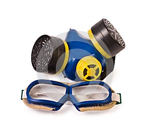 Respirator and Protective Goggles
