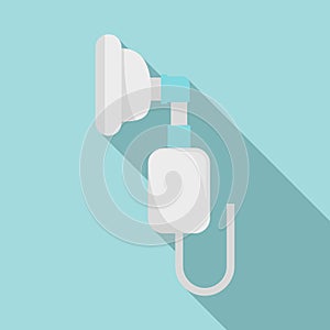 Respiratory mask anesthesia icon, flat style