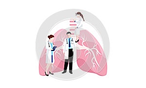 Respiratory medicine pulmonology healthcare concept illustration