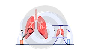 Respiratory medicine pulmonology healthcare concept illustration