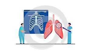 Respiratory medicine pulmonology healthcare concept illustration