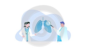 Respiratory medicine pulmonology healthcare concept illustration