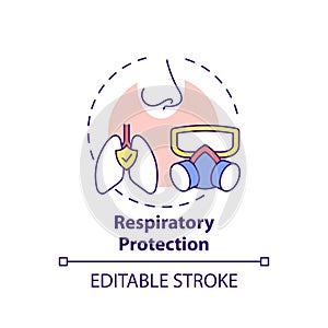 Respiratory protection concept icon photo