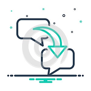 Mix icon for Respond, chat and bubble