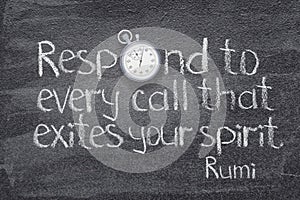 Respond spirit Rumi