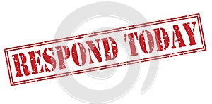 Respond today red stamp