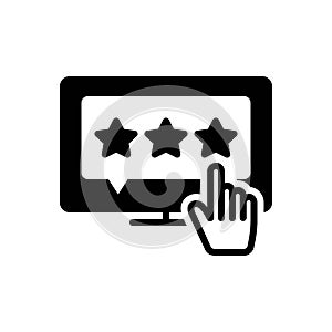 Black solid icon for Response, repercussion and feedback