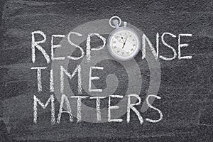 Response time matters watch