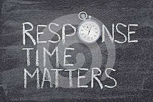 Response time matters watch photo