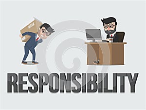 Responsibility Activity In Running Business Color Illustration