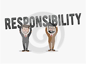 Responsibility To The Company Color Illustration