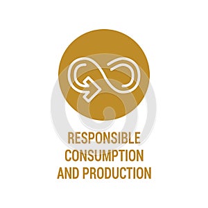 Responsible consumption and production color icon.