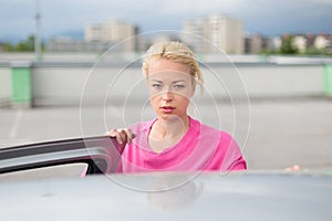 Responsible female driver.