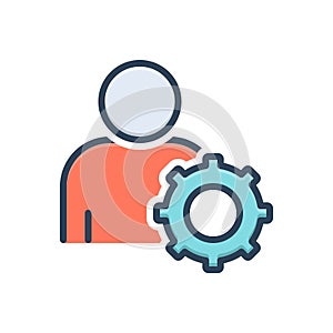 Color illustration icon for Responsible, trustworthy and setting