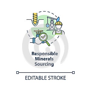 Responsible minerals sourcing concept icon