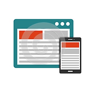 Responsive design flat icon