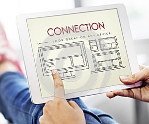 Responsive Design Layout Connection Content Concept