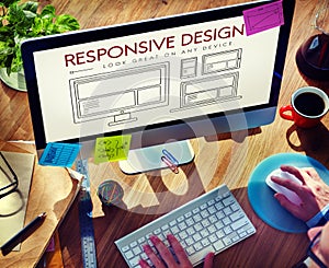 Responsive Design Layout Webpage Template Concept