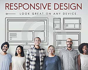 Responsive Design Layout Webpage Template Concept