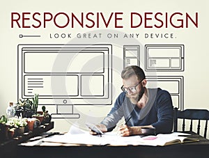 Responsive Design Layout Webpage Template Concept